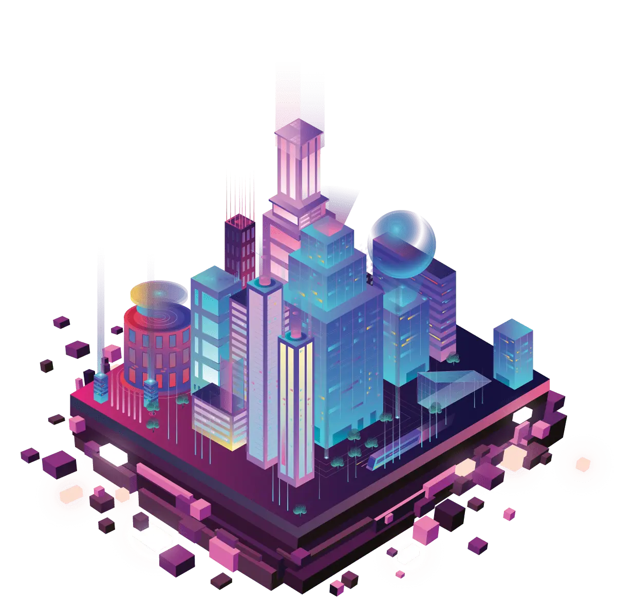 Isometric Floating City Pars-01